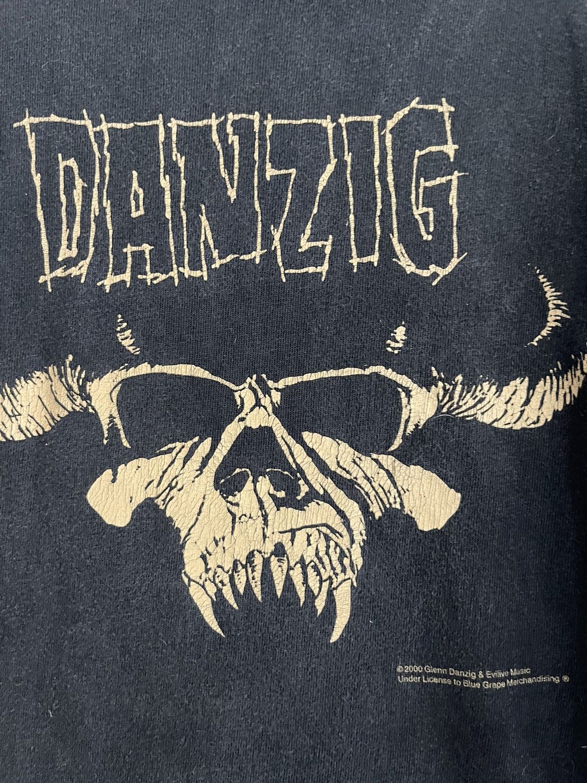 Band Tees Vintage Y2K 2000 Danzig Skull Liquid Blue T Shirt Size US L / EU 52-54 / 3 - 3 Thumbnail