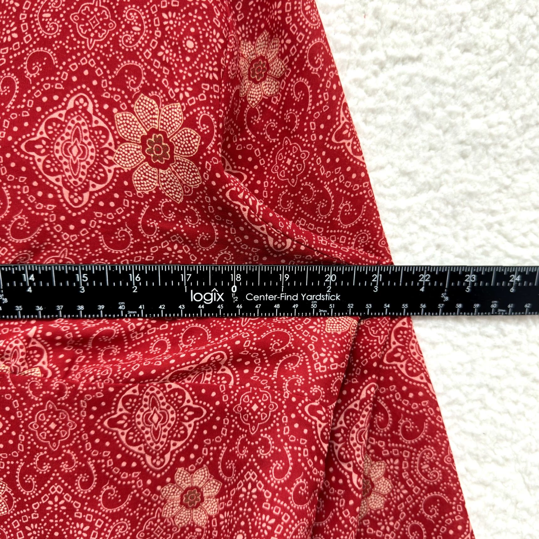 Liz Claiborne Y2K Vintage Liz Claiborne Red Floral Boho Bohemian Long Sleeve Shirt XL 14-16 Womens Size XL / US 12-14 / IT 48-50 - 6 Thumbnail