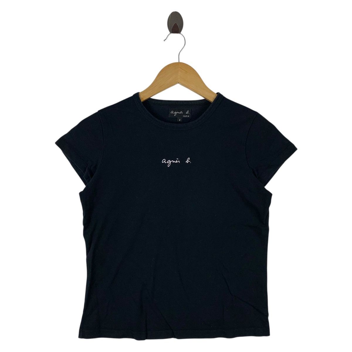 agnes b. Agnes b. Paris Minimalist Script Logo Tee Size XS / US 0-2 / IT 36-38 - 1 Thumbnail