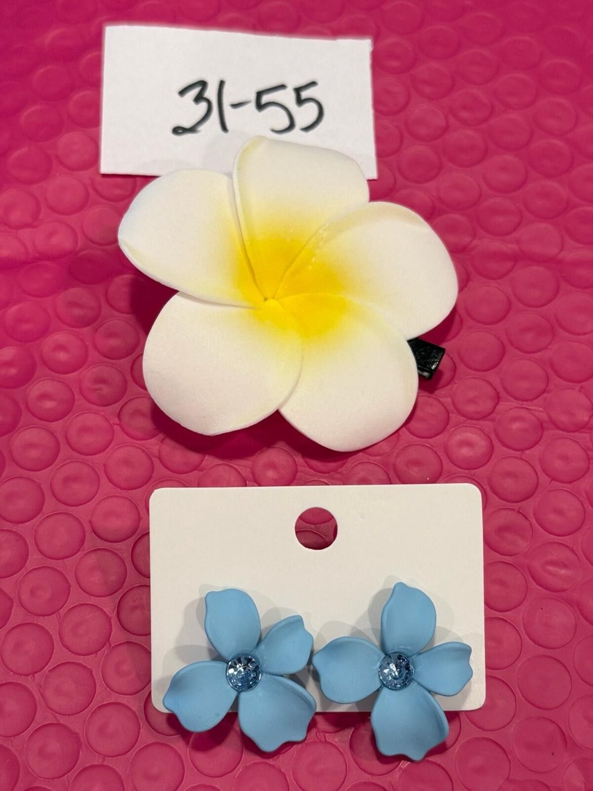 Other Tropical Hawaiian floral rhinestone earrings & hair clip set Size ONE SIZE - 11 Thumbnail