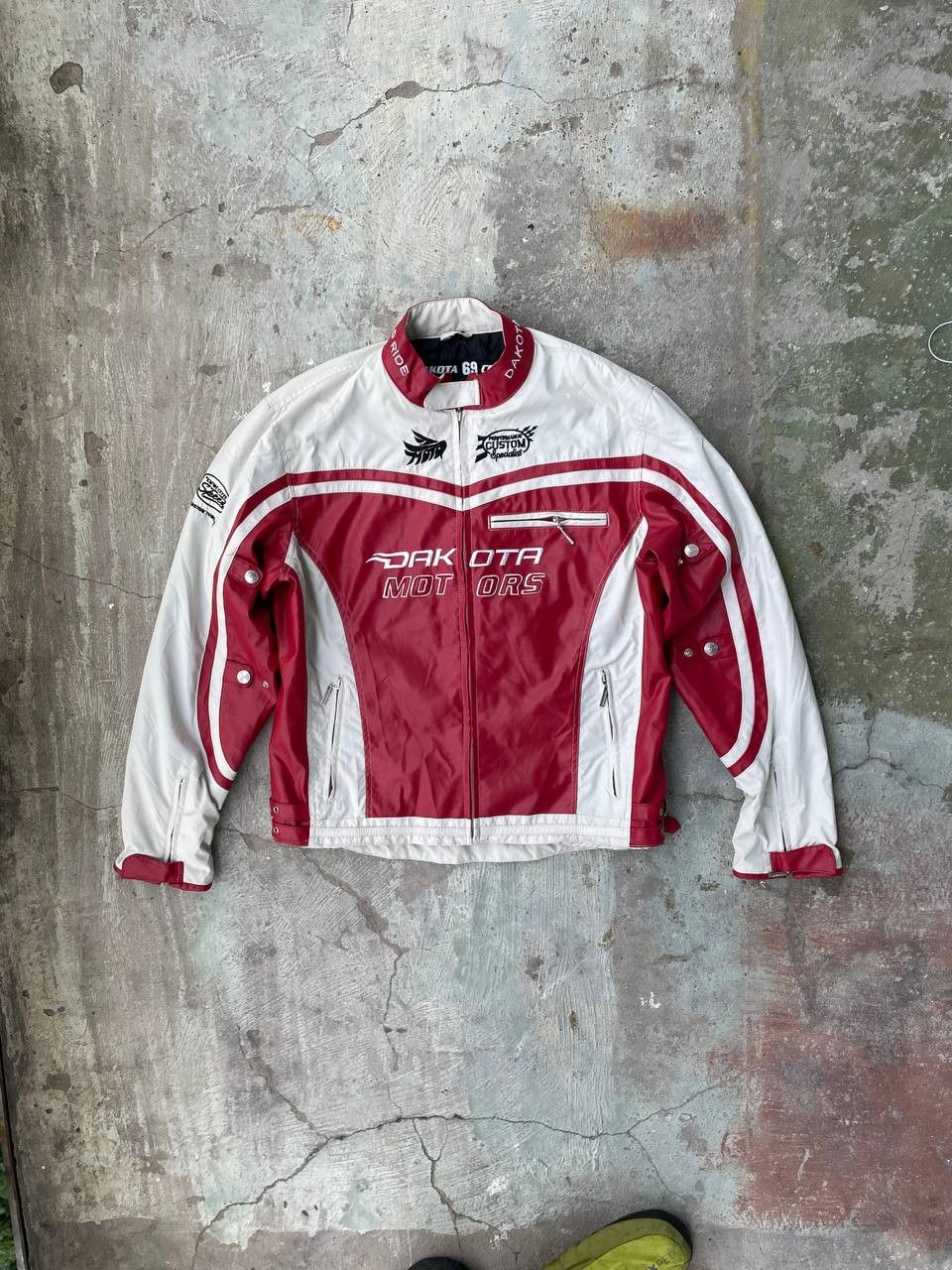 Vintage Dakota Motors Racing leather jacket crew 69