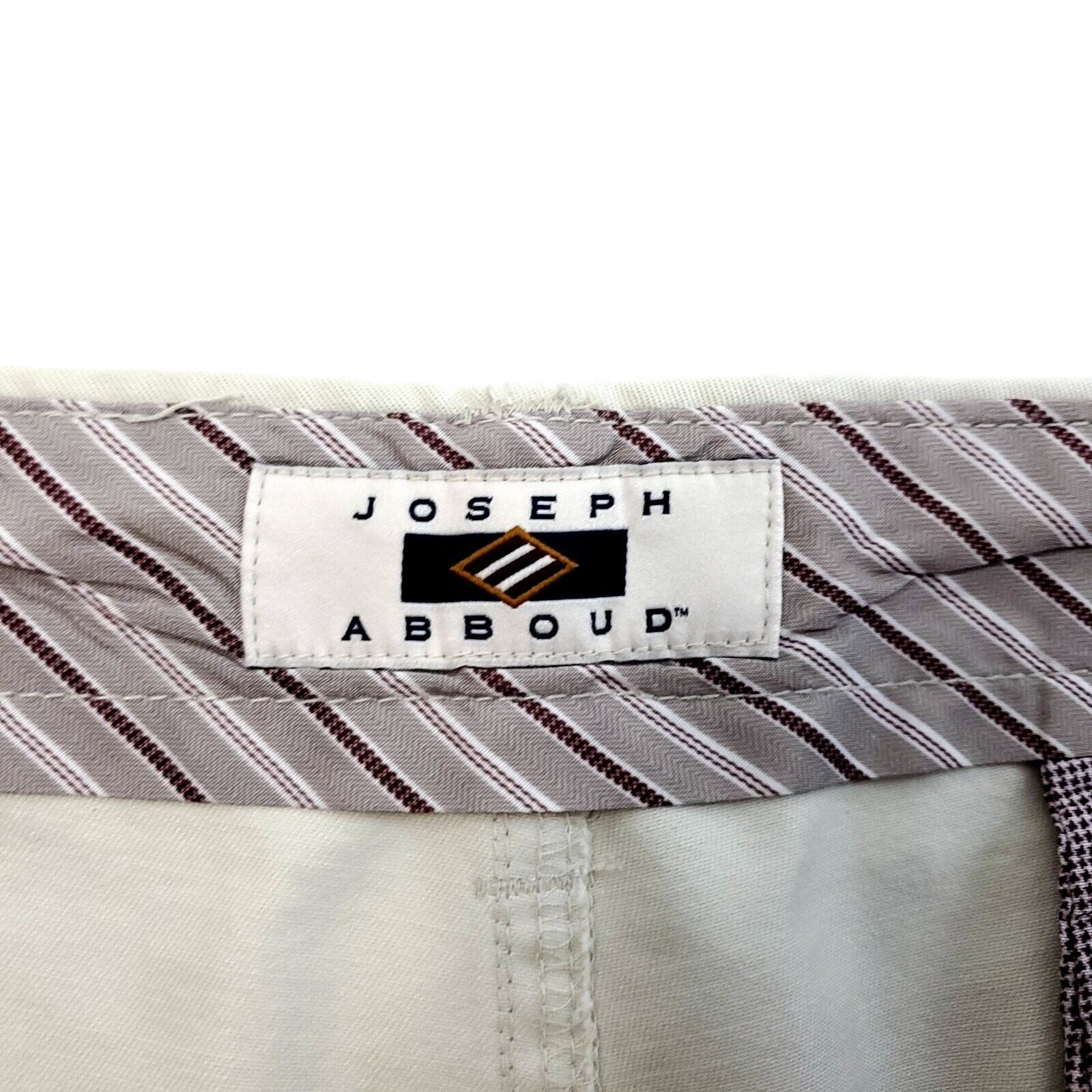 Joseph Abboud Joseph Abboud Cotton Chino Pants Flat Front Cream Mid Rise 3 Size US 39 - 3 Thumbnail