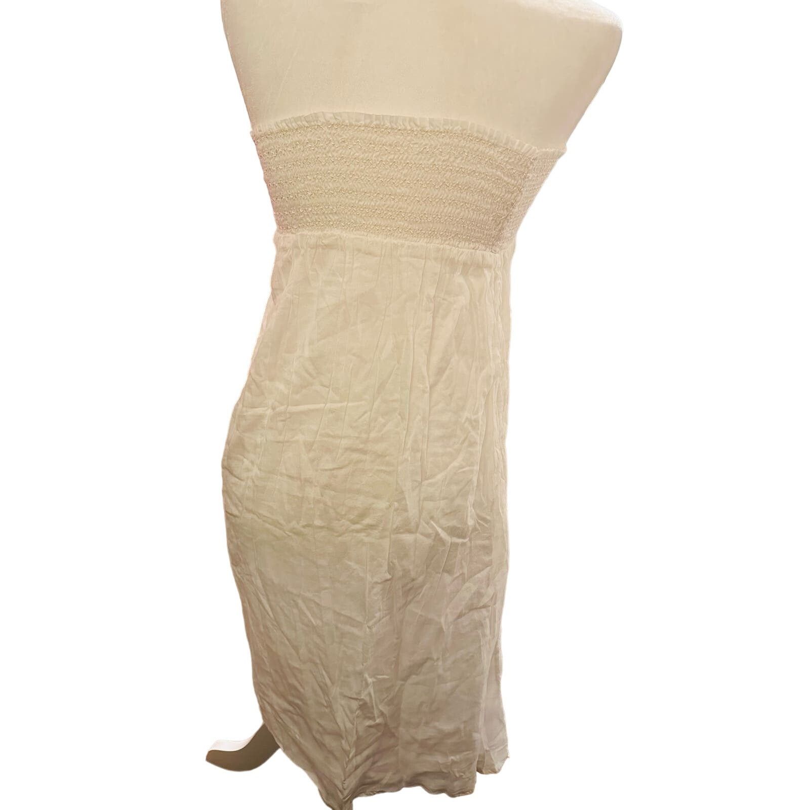 Sundry Sundry Strapless White Cotton Dress, Size Small, NWOT Size S / US 4 / IT 40 - 2 Thumbnail