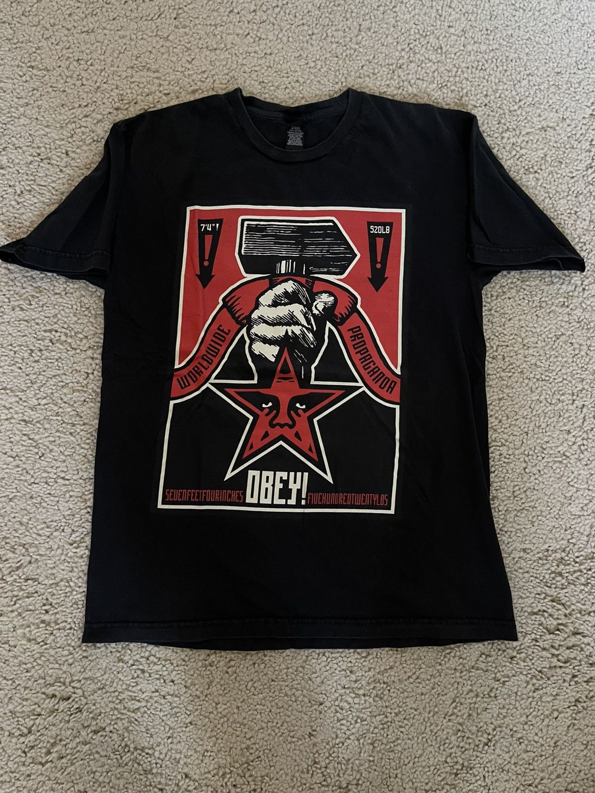 Obey Obey Propaganda Hammer Tee - Large Size US L / EU 52-54 / 3 - 1 Thumbnail