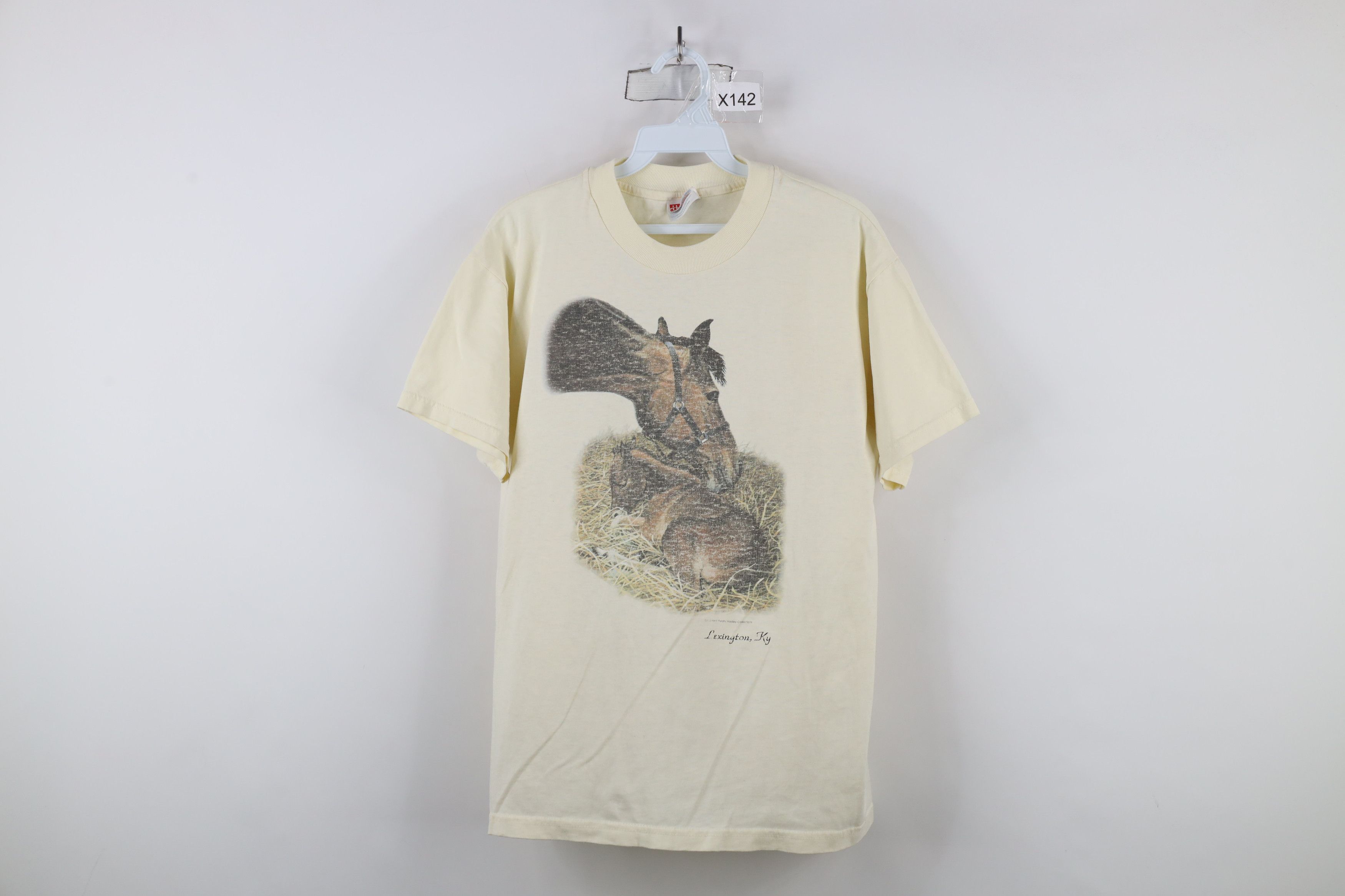 Vintage Vintage 90s Streetwear Kentucky Horse Equestrian T-Shirt Size M / US 6-8 / IT 42-44 - 1 Thumbnail