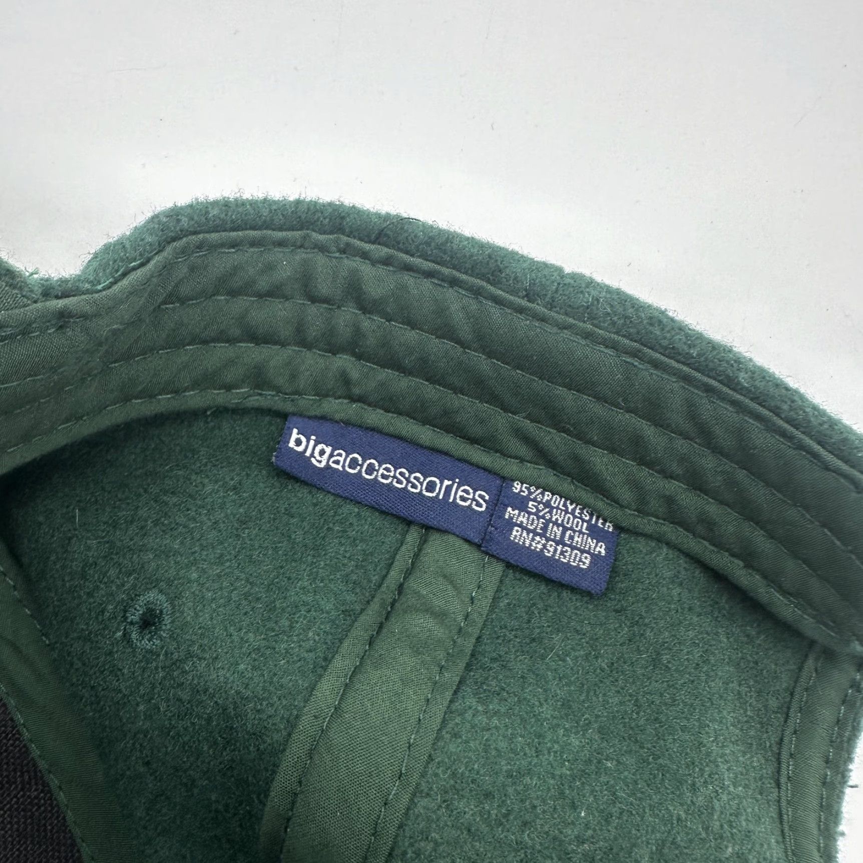 Vintage Paws Up Hat Cap Strap Back Mens Green Felt Baseball Logo One Size Size ONE SIZE - 7 Thumbnail