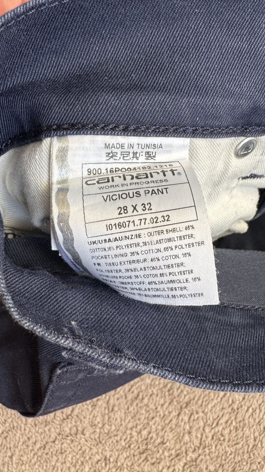 Carhartt Wip Carhartt WIP Vicious Blue Chino Pant 28*32 Size US 28 / EU 44 - 6 Thumbnail