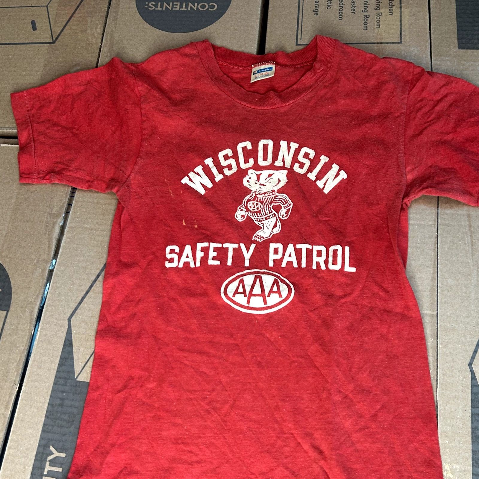 Champion Vintage 1970s Wisconsin Badgers Triple A Champion Blue Bar Size US L / EU 52-54 / 3 - 2 Thumbnail
