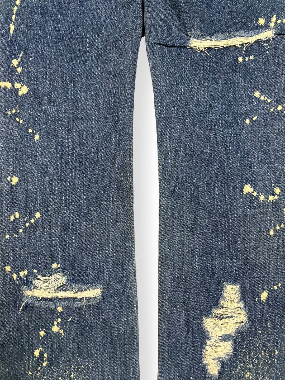 Kapital Kountry Vintage TMT Big Holiday Splatter Distressed Bush Pants Denim Size US 29 - 12 Thumbnail