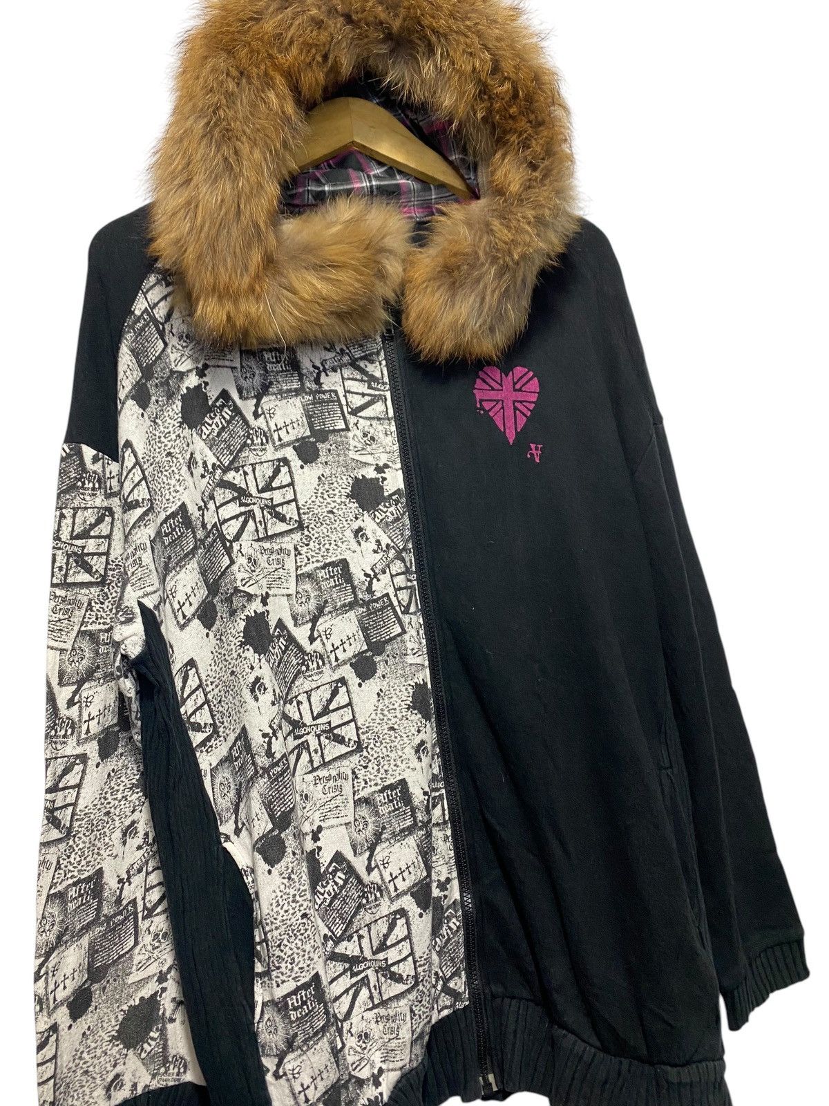 Japanese Brand Japan Algonquins cross anarchy skull fur hoodie Size US L / EU 52-54 / 3 - 2 Thumbnail