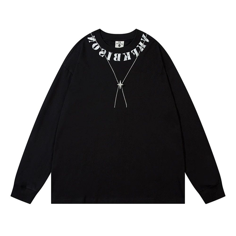 Vintage Men's metal chain letter print long-sleeved T-shirt y2k Size US M / EU 48-50 / 2 - 1 Thumbnail