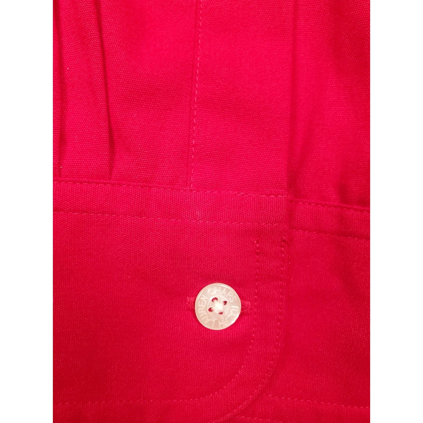 Chaps Ralph Lauren Vintage 90s Chaps Ralph Lauren Mens L Red Long Sleeve Shirt Size US L / EU 52-54 / 3 - 6 Thumbnail