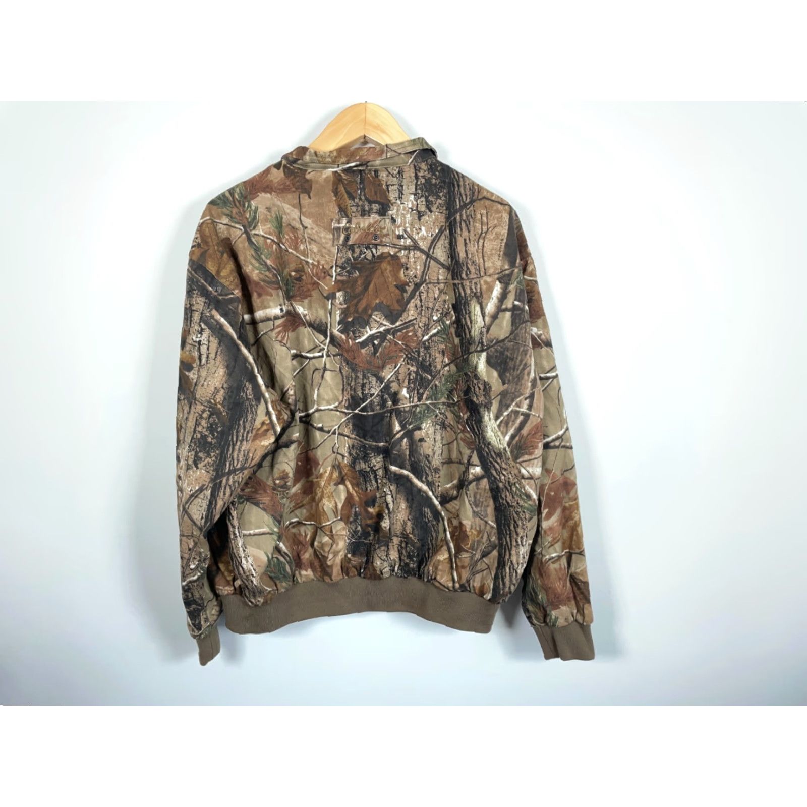 Vintage Cabela's Camo Zip Up Jacket Men's XL Green Camouflage Lightweight Cotton Blend Size US XL / EU 56 / 4 - 2 Thumbnail