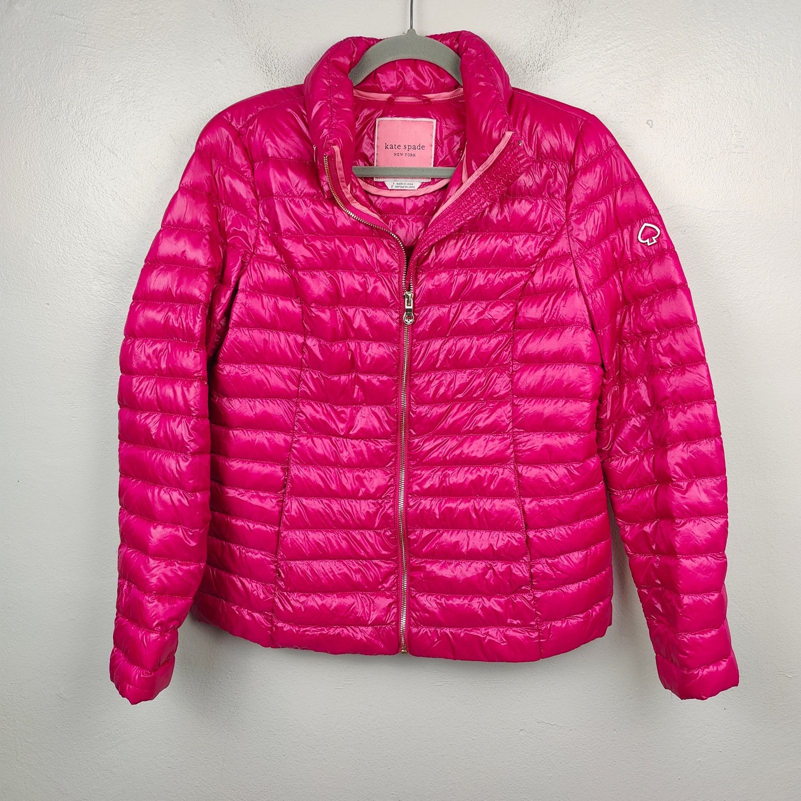 Kate Spade Kate Spade Down Jacket Womens Small Pink Full Zip Hooded Size S / US 4 / IT 40 - 1 Thumbnail
