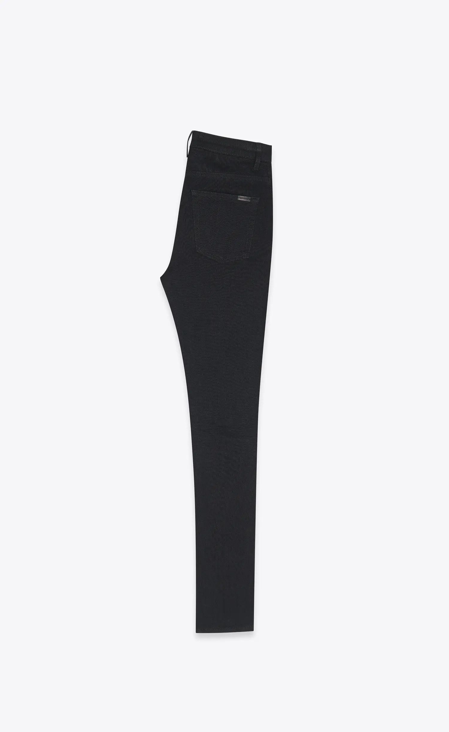 Saint Laurent Paris o1s1wg110225 614478 Skinny Fit Jeans Worn Denim in Black Size 31" - 2 Thumbnail