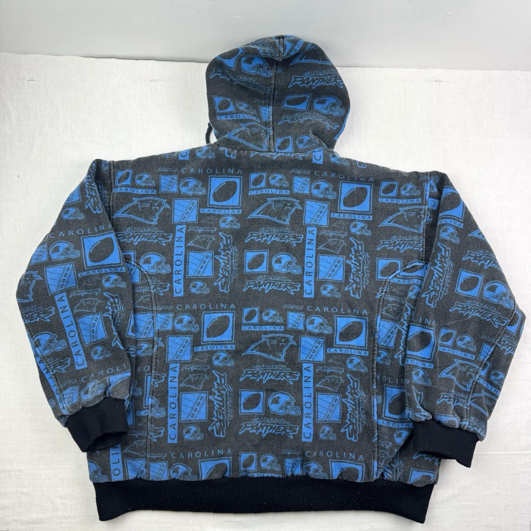 NFL VINTAGE NFL Carolina Panthers Reversible Hoodie Men 2XL Black Graphic Print Y2K Sports Size US XXL / EU 58 / 5 - 5 Thumbnail
