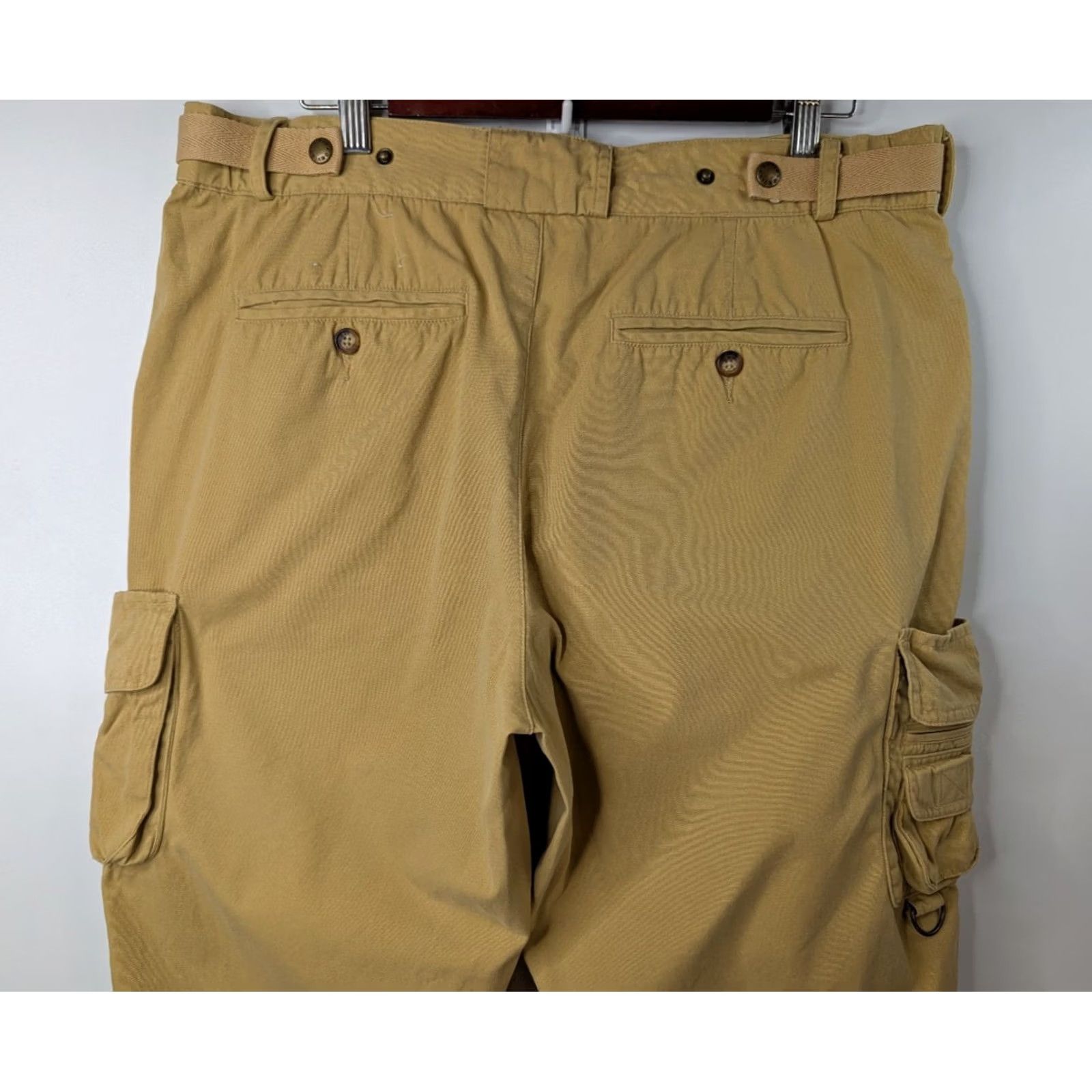 Orvis Orvis Cargo Pants Men's 38 Khaki Unhemmed Adjustable Waist Canvas Cotton Pocket Size US 38 / EU 54 - 5 Thumbnail