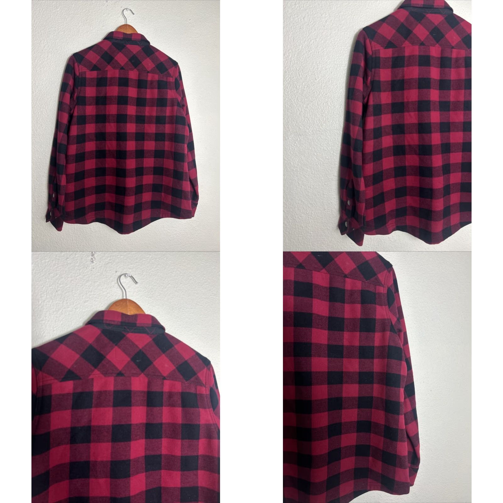 Orvis Orvis Women’s Fleece Lined Shirt Red Plaid Jacket L Snap Front Pockets Size L / US 10 / IT 46 - 9 Thumbnail