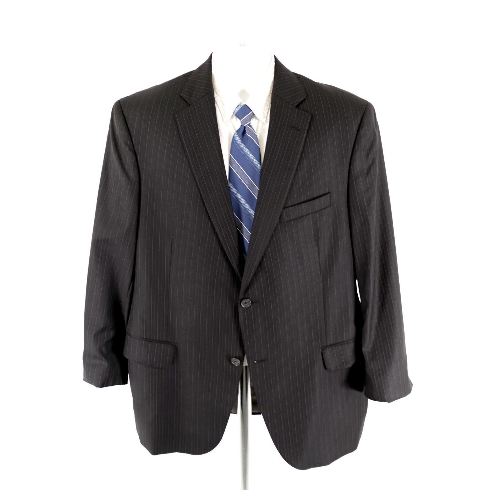Loro Piana Loro Piana Cremieux Super 130s Wool Black Striped 2 Button S Size 42R - 5 Thumbnail
