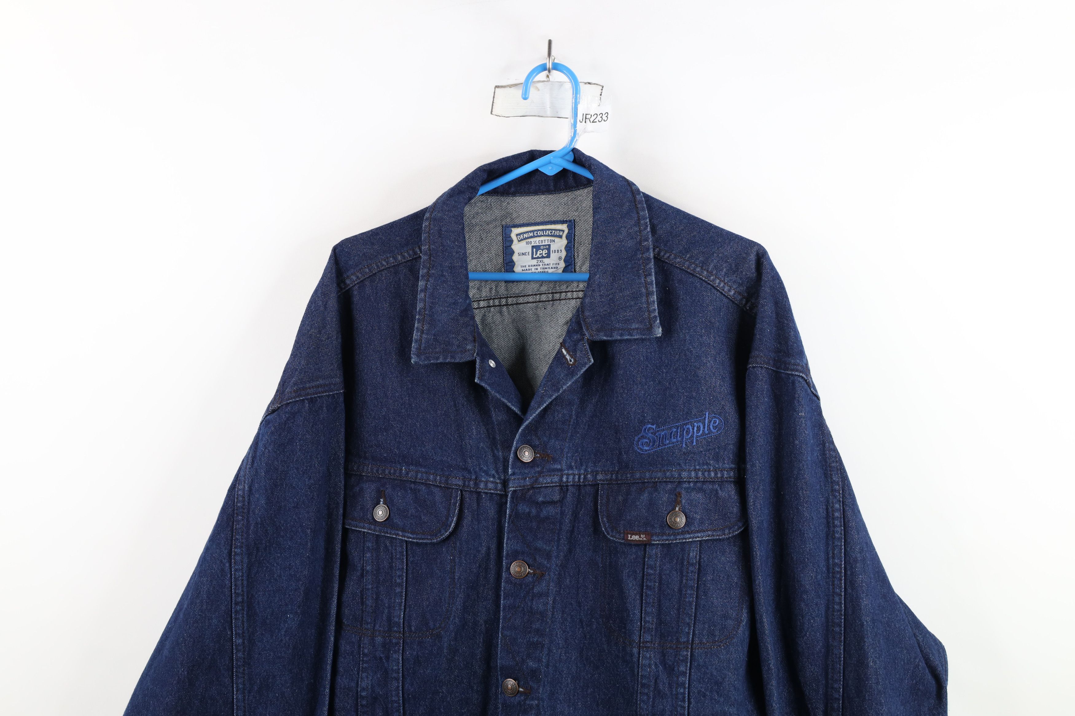 Vintage Vintage 90s Streetwear Snapple Tea Denim Trucker Jacket Size US XXL / EU 58 / 5 - 2 Thumbnail