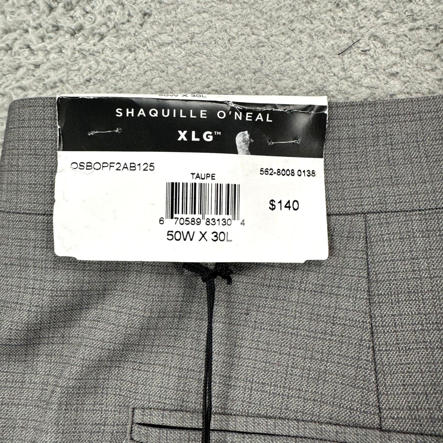 Vintage Shaquille O'neal Dress Pants Mens XL Gray Plaid Flat Front Stretch Big Tall 50in Waist 31in Inseam Size US 36 / EU 52 - 7 Thumbnail