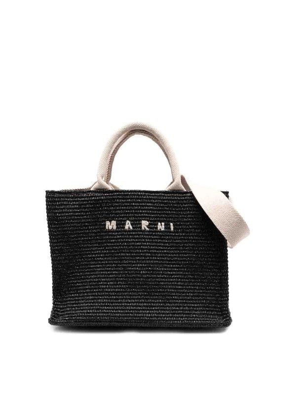 Marni o1srvl11e0624 Tote Bag in Black Size ONE SIZE - 1 Thumbnail