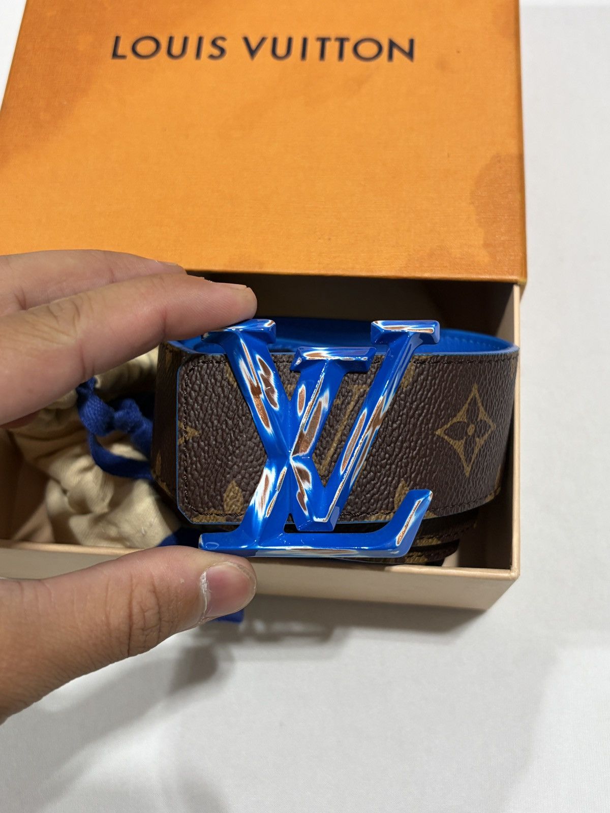Louis Vuitton × NBA Louis Vuitton Virgil Abloh Pyramide Cities New York Belts Size 36 - 2 Thumbnail