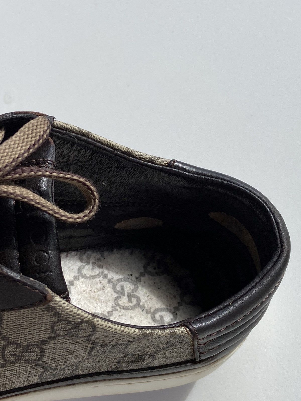 Gucci Gucci Sneakers Low Top Monogram GG Brown Leather US8 EUR-41 Size US 8 / EU 41 - 22 Thumbnail