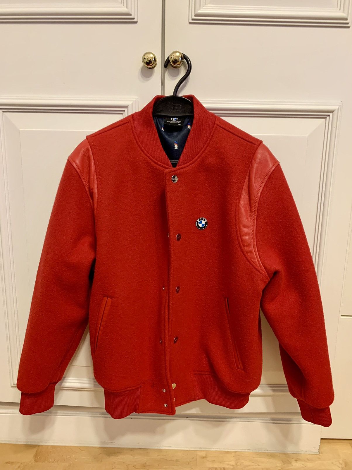 BMW Kith x BMW (Ronnie Fieg) Red Wool Bomber Size US M / EU 48-50 / 2 - 1 Thumbnail