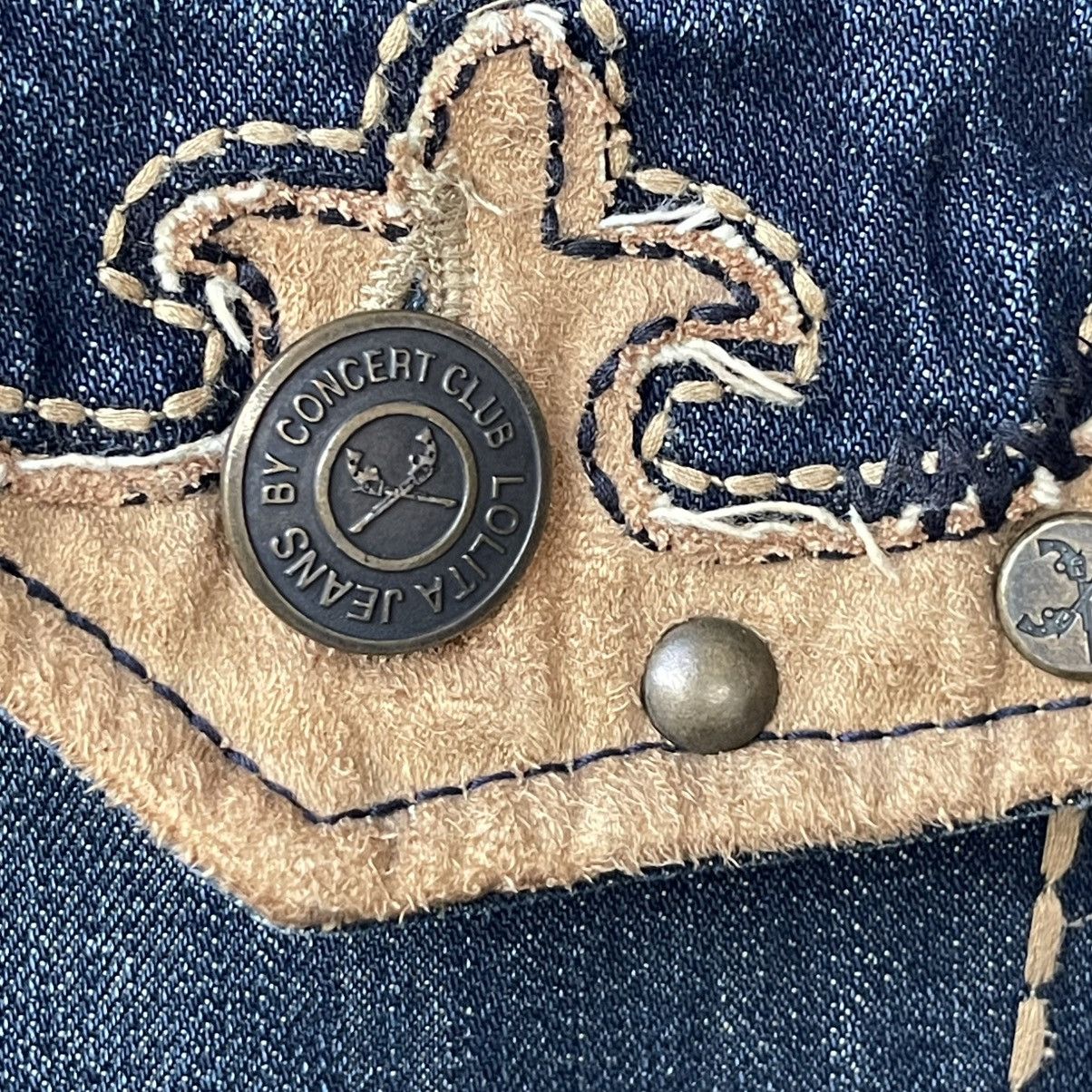 Lolita Jeans Archival Lolita Jeans Fleur-de-lis Suede Patchwork Denim Size US 30 / EU 46 - 13 Thumbnail