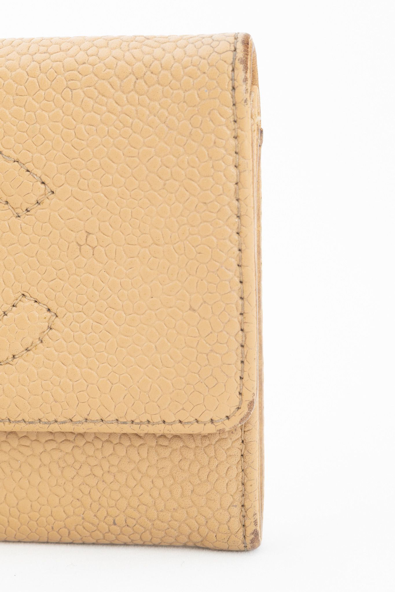 Chanel Chanel Tan Caviar Leather CC Card Holder Size ONE SIZE - 5 Thumbnail