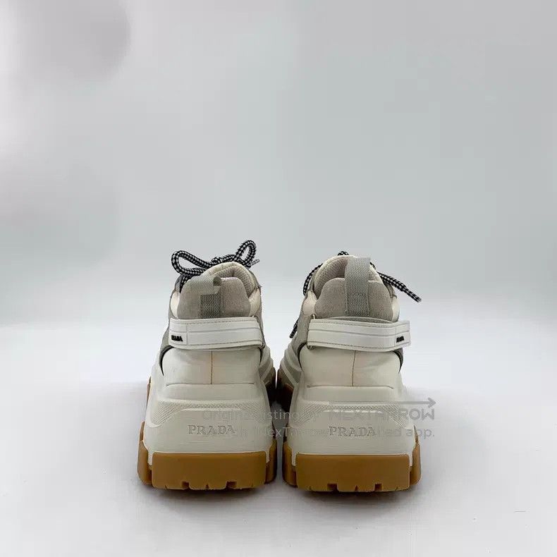 Prada Prada Colour-matched logo thick-soled lace-up casual shoes Size US 7 / IT 37 - 4 Thumbnail