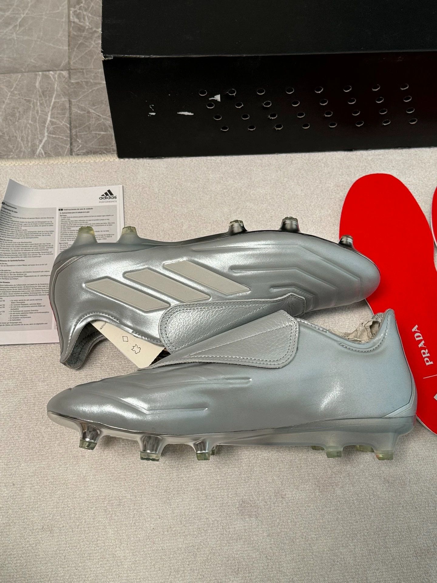Prada Prada x Adidas Copa FG Space Silver 40.5/41.5 Size US 7.5 / EU 40-41 - 6 Thumbnail