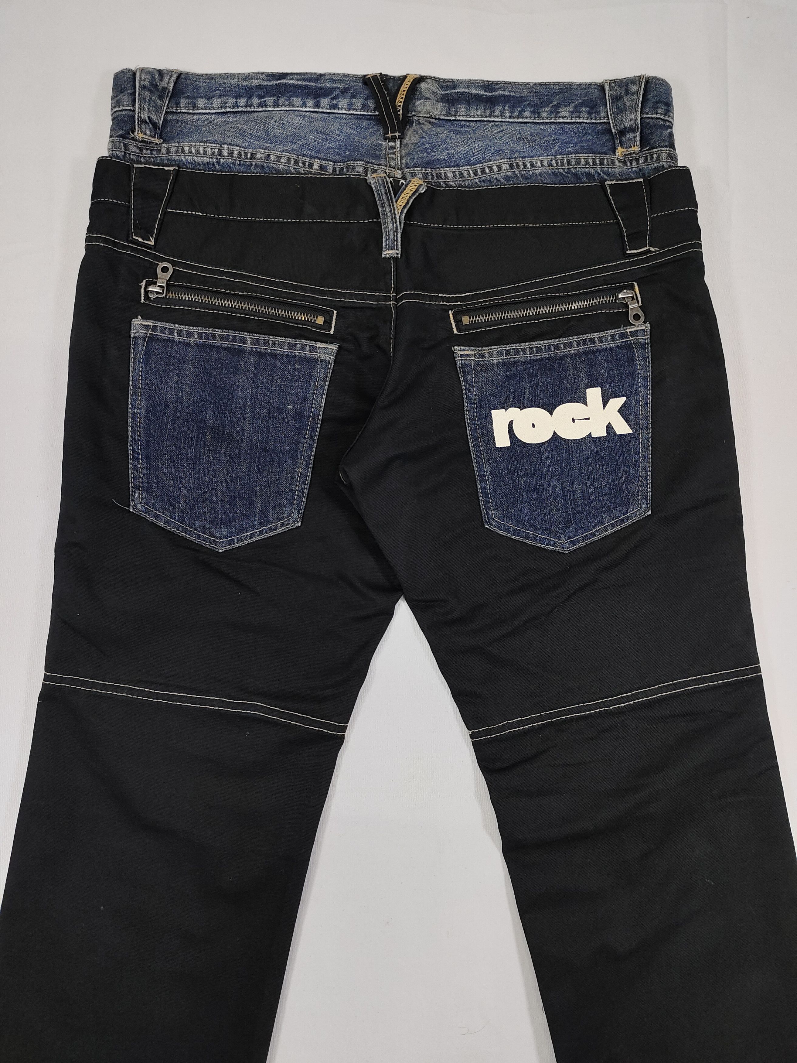 PPFM 00s PPFM- Rock Punk Hybrid Skull Cuff Double Waist Trousers Size US 34 / EU 50 - 7 Thumbnail