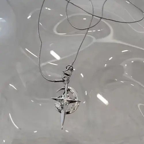 Jewelry Moon Star Pendant Galaxy Necklace Size ONE SIZE - 3 Thumbnail