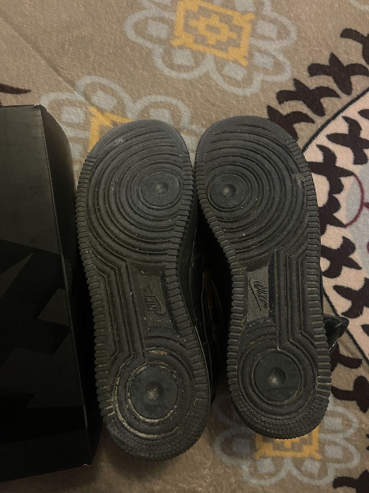 Comme des Garcons Homme Plus Nike x Comme des Garçons Air Force 1 Mid Sneakers Black Size US 8 / EU 41 - 3 Thumbnail