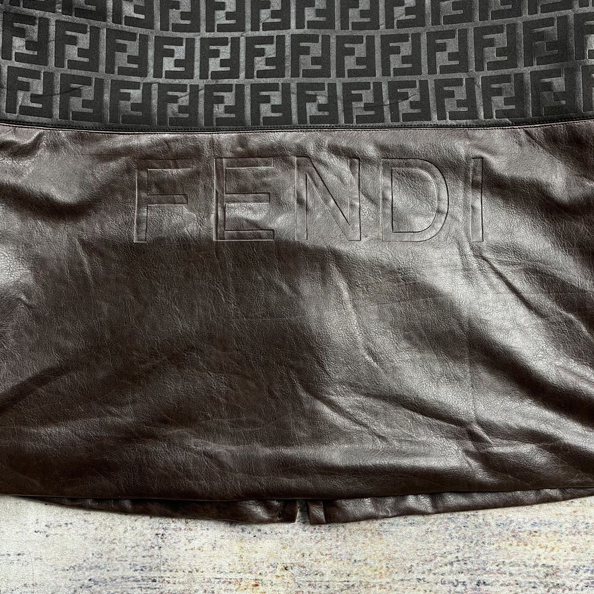 Fendi Vintage 90s Fendi monogram jacket mix leather Made in Italy Size US M / EU 48-50 / 2 - 4 Thumbnail