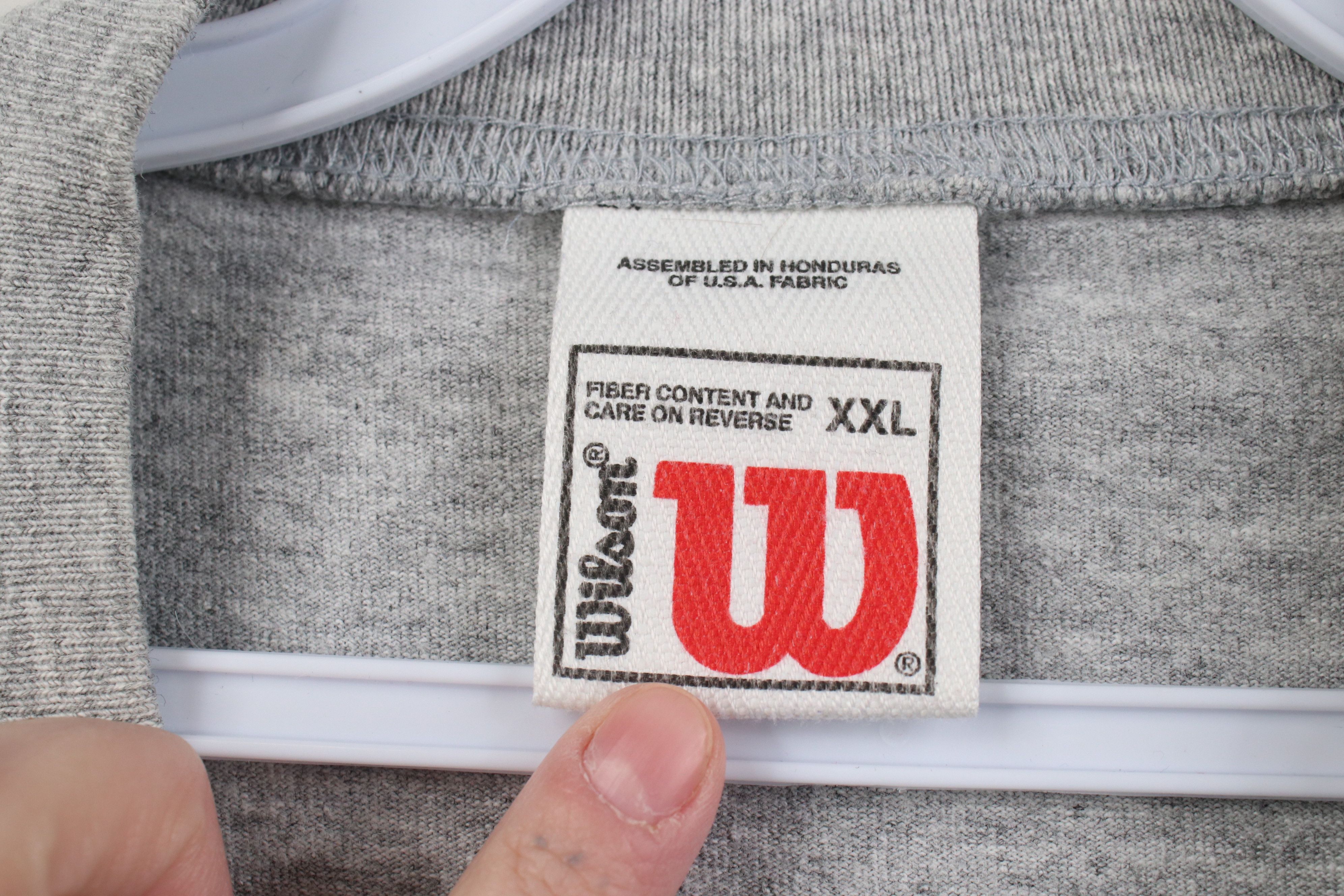 Wilson Vintage 90s Wilson Long Sleeve Henley T-Shirt Heather Gray Size US XXL / EU 58 / 5 - 10 Thumbnail