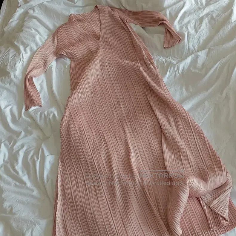 Issey Miyake Issey Miyake Ruffle Dress Cherry Pink Size L / US 10 / IT 46 - 7 Thumbnail
