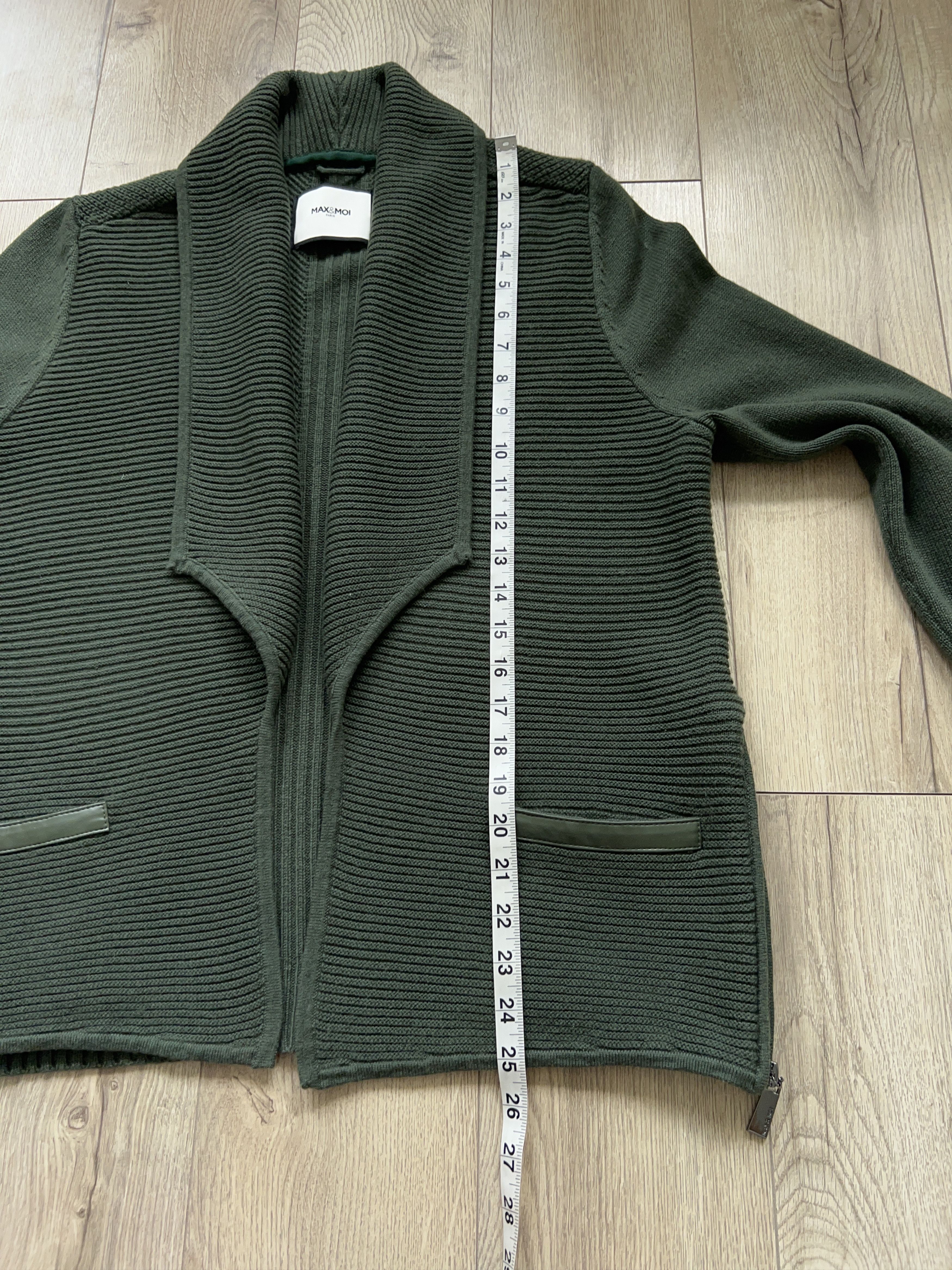 Designer Womens MAX & MOI Wool Cashmere Open Cardigan Sweater Size S / US 4 / IT 40 - 8 Thumbnail