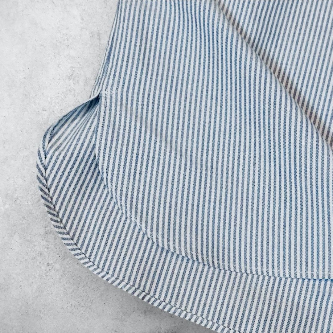 Golden Goose GOLDEN GOOSE White & Light Blue Stripes Long Sleeves Shirt Size US M / EU 48-50 / 2 - 3 Thumbnail