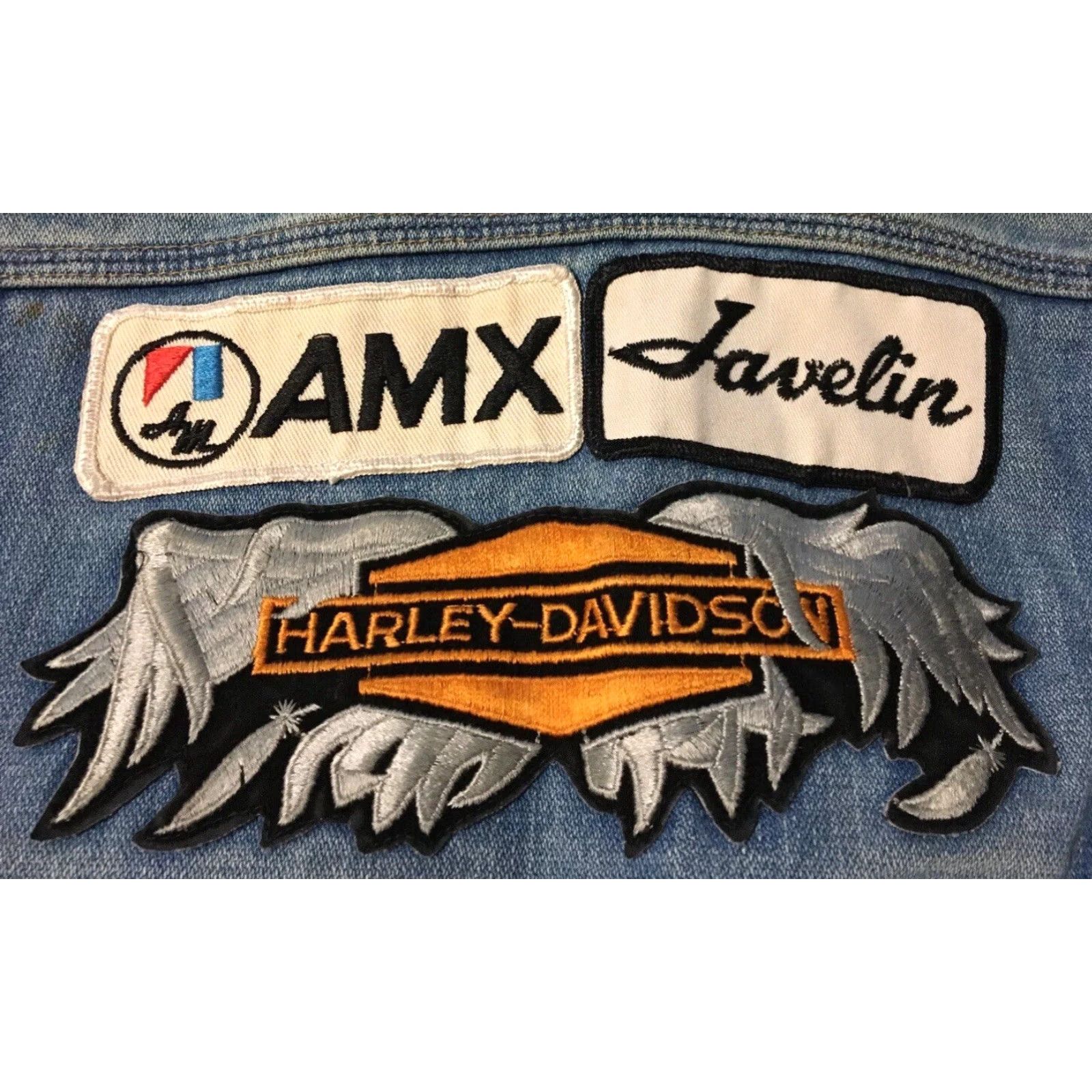 Wrangler VINTAGE Wrangler Denim Jacket 70s Rock Harley Patches Jacket S Blue Mens Rock N Roll 70s 80s Blues Size US S / EU 44-46 / 1 - 7 Thumbnail