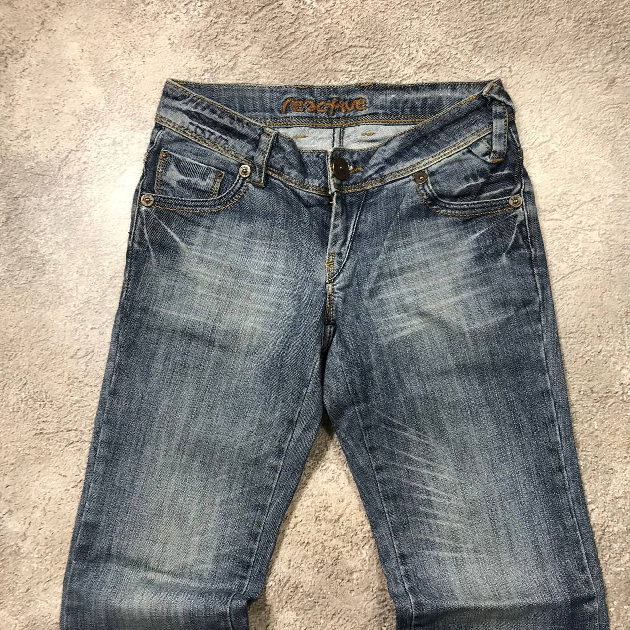 Vintage Vintage Y2K Distressed Flared Jeans Sun Faded Grunge Slim 27 Size 27" / US 4 / IT 40 - 2 Thumbnail