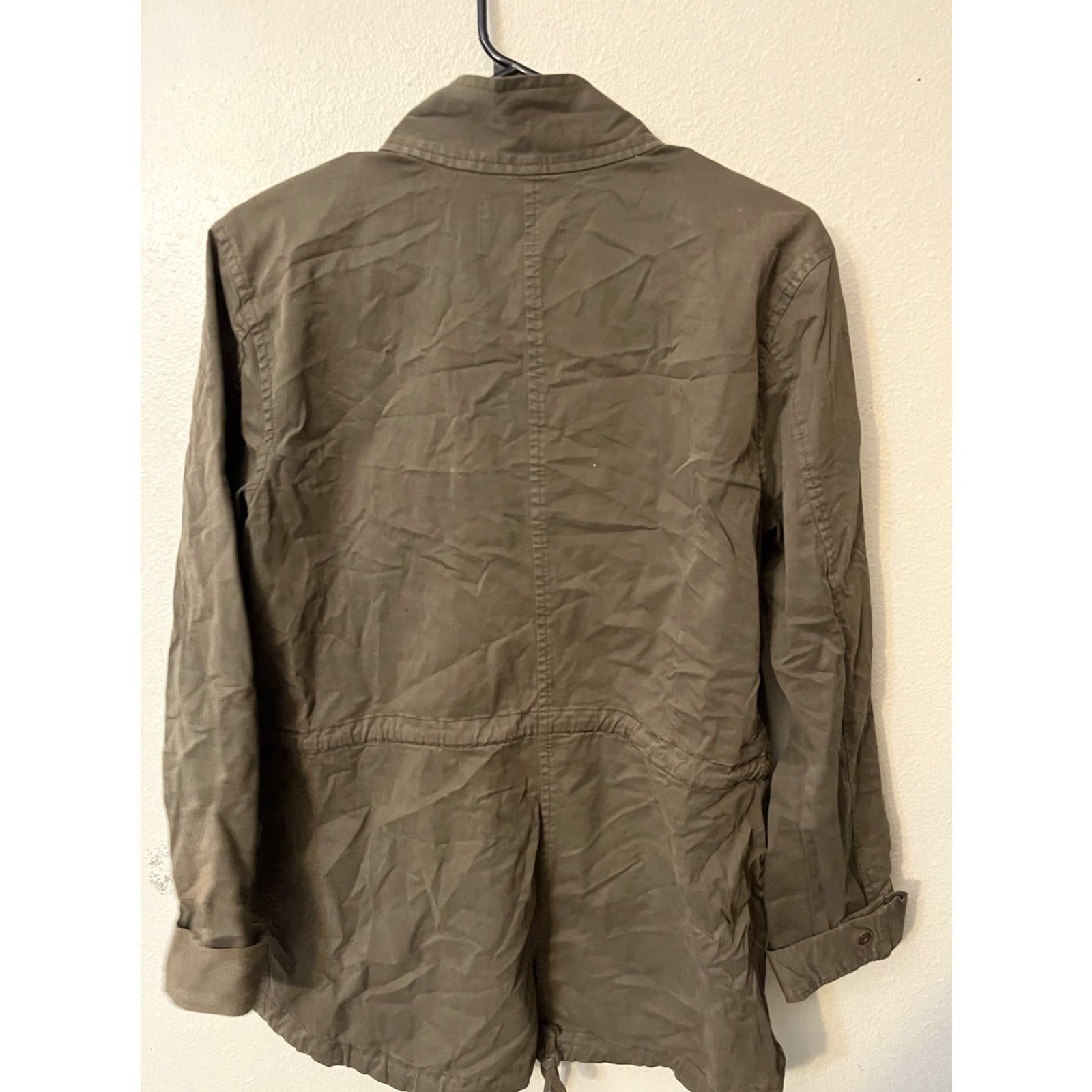 Vintage VINTAGE Hinge Designer Jacket Women Medium Brown Cotton Blend Casual Coat Collared Pockets Fall Spring Winter Size M / US 6-8 / IT 42-44 - 2 Thumbnail