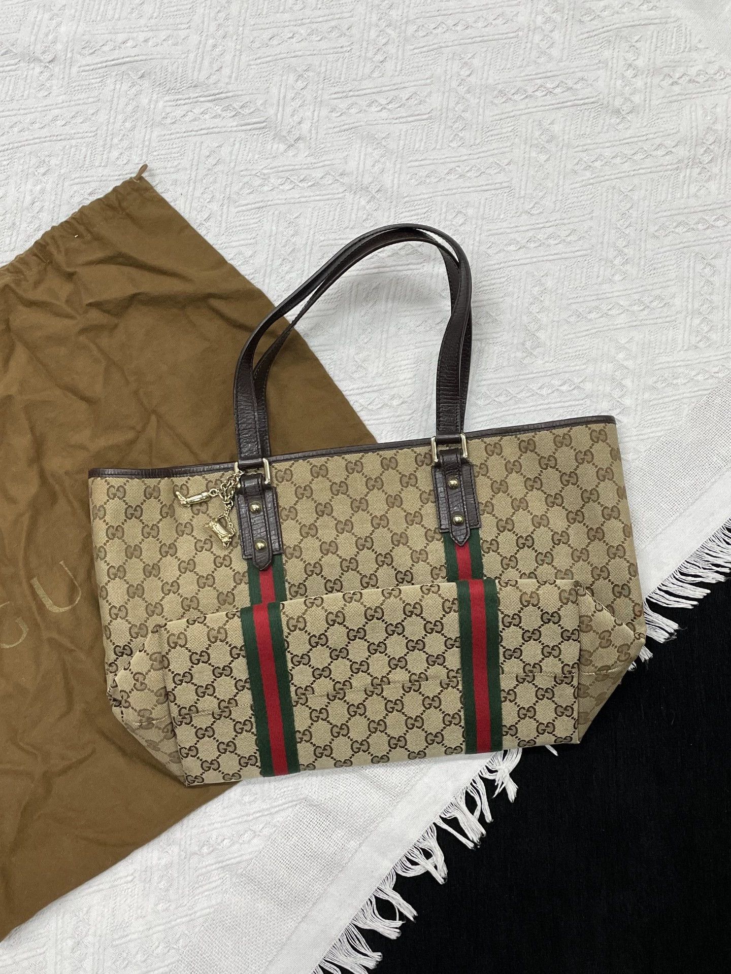 Gucci Gucci GG Supreme Tote Bag with Dust Bag Size ONE SIZE - 1 Thumbnail