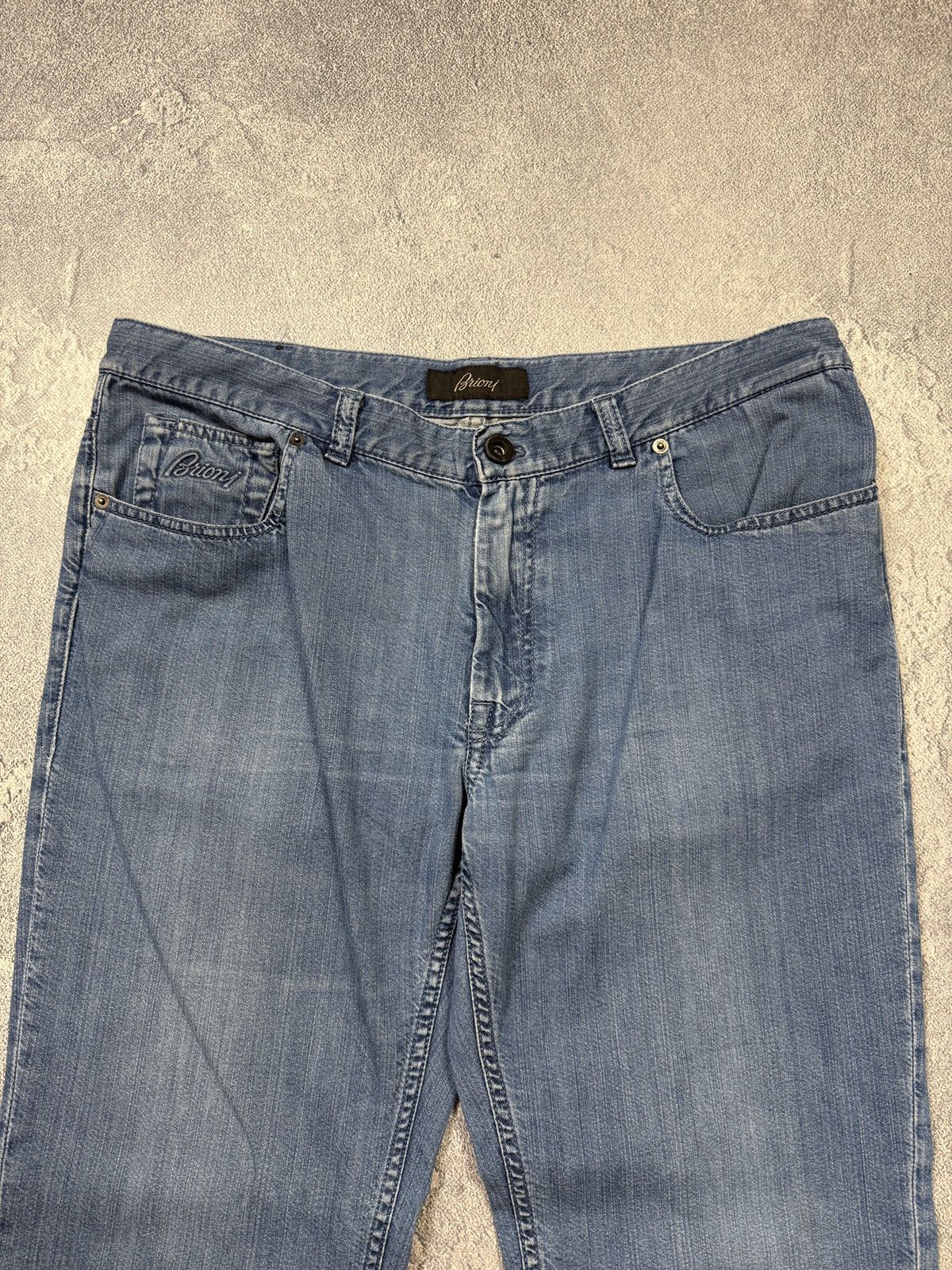 Brioni Mens Vintage Brioni Denim jeans luxury pants distressed Size US 38 / EU 54 - 4 Thumbnail