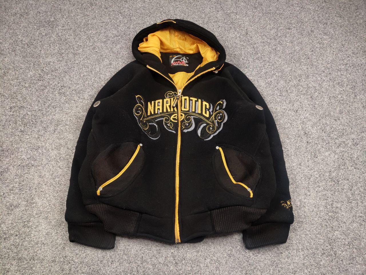 Narcotic GDC Vintage Narcotic Wear Baggy logo Fleece Jacket Y2K Style Size US M / EU 48-50 / 2 - 2 Thumbnail