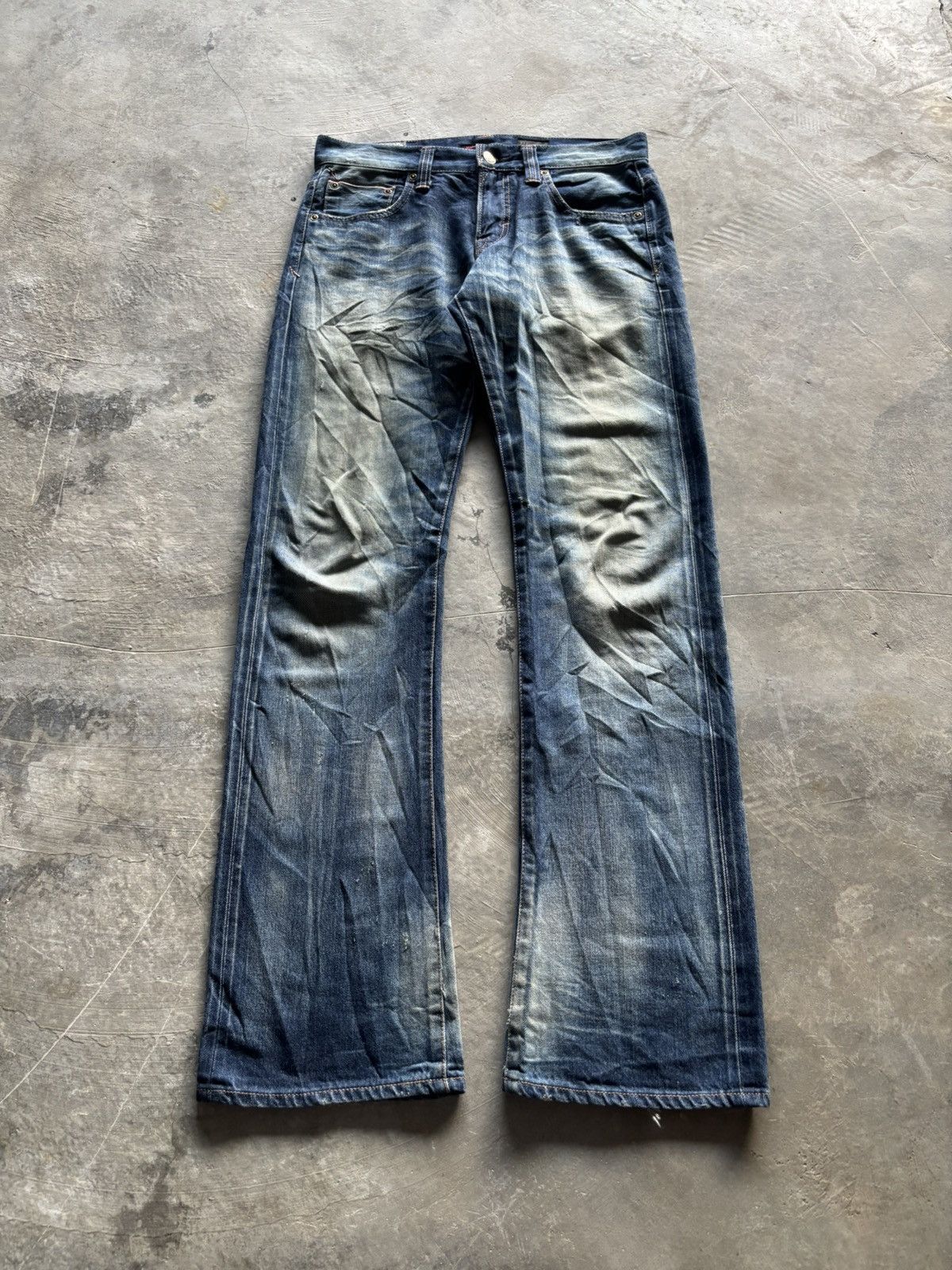 パンツ jack rose 00s archive flare denim FLARED💥JACK ROSE DISTRESSED DENIM PANT