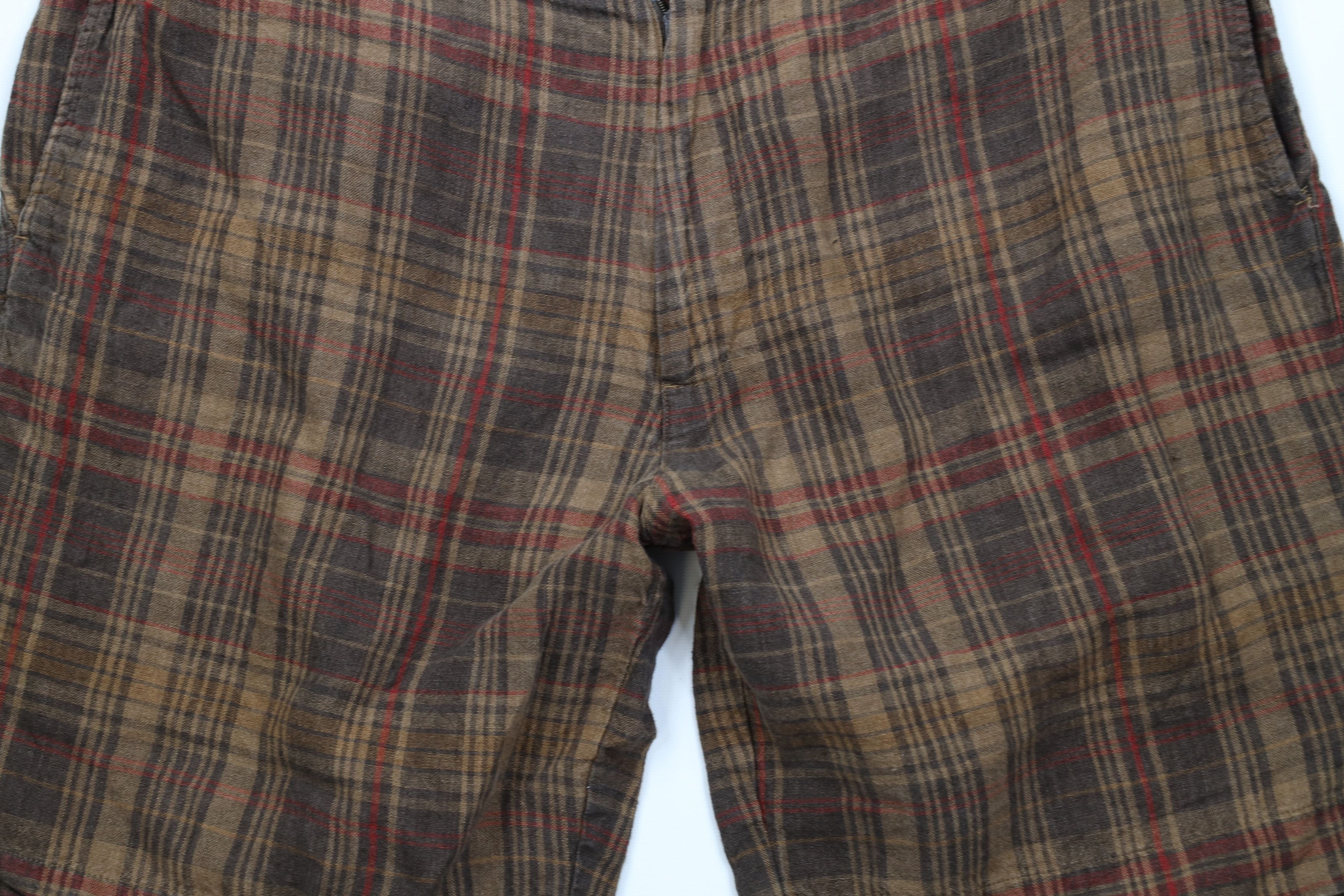 Vintage Vintage 90s Streetwear Linen Golfing Chino Shorts Plaid Size US 38 / EU 54 - 3 Thumbnail