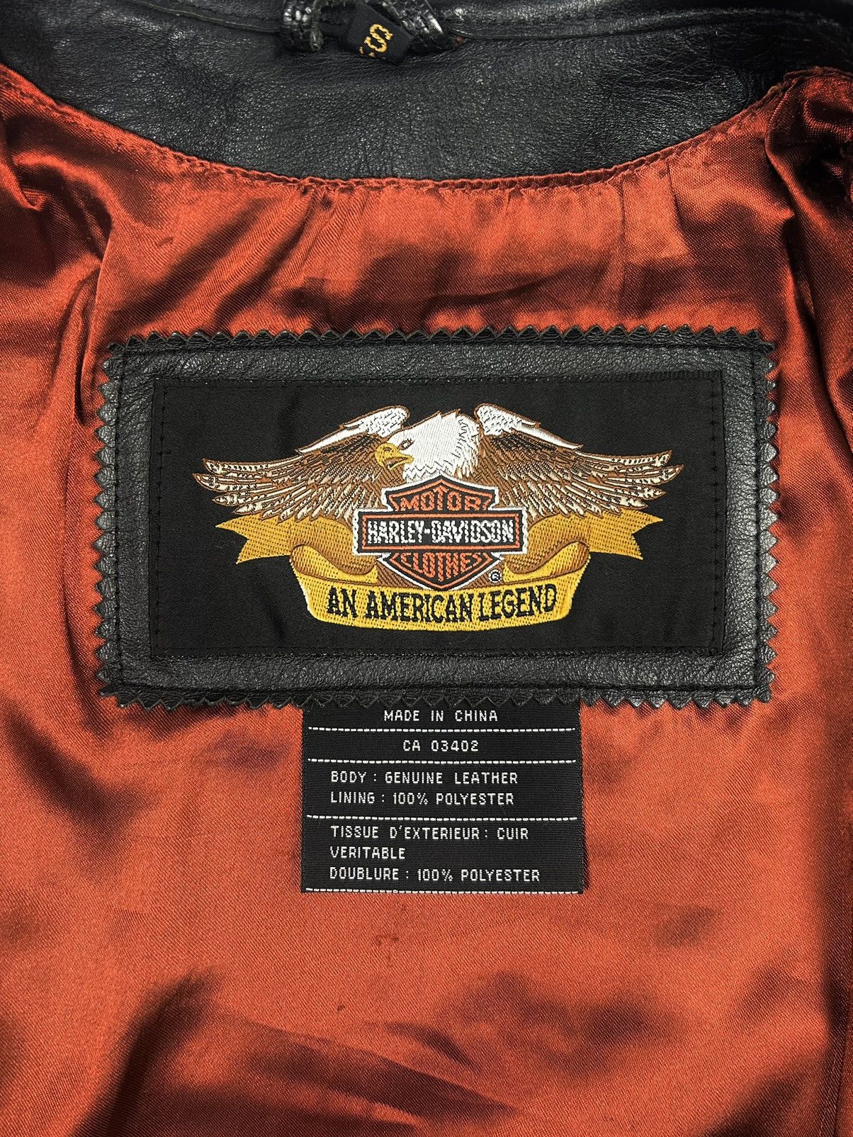 Avirex × Belstaff × Harley Davidson Womens vintage Harley Davidson Leather moto Jacket Racing Size S / US 4 / IT 40 - 11 Thumbnail